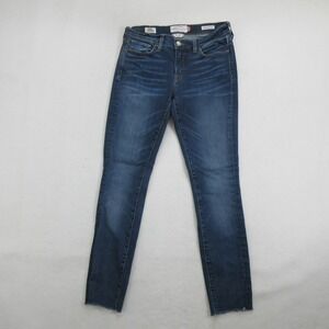 Lucky Brand Women's Jeans 2/26 Brooke Skinny White Oak Cone Denim Raw Hem USA